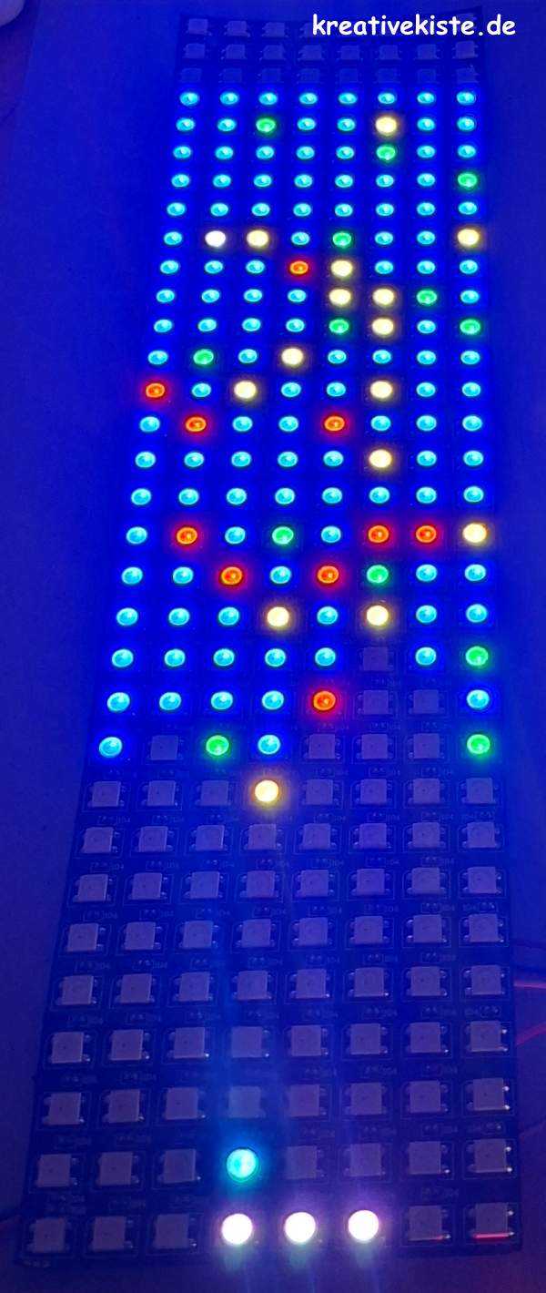 Arduino Spiel Vertical Breakout versuche den Ausbruch aus 8x32 LED Pixeln 3