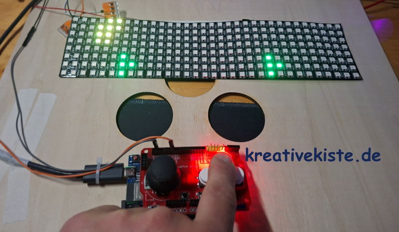 2 Arduino Dino Run auf einer 8x32 LED Matrix Der Browser Klassiker im Breitbildformat