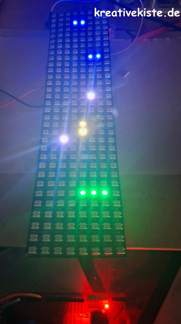3 Arduino Pixel Jump die ultimative Jagd nach dem Highscore auf 32x8 Pixeln 