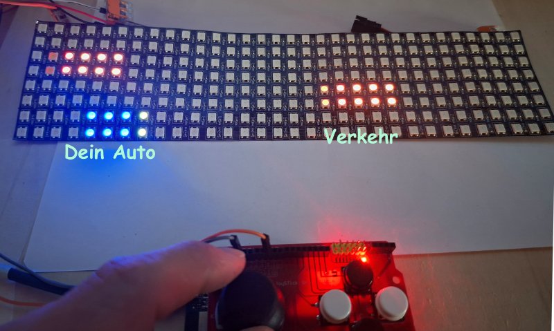 1 Arduino Highway Racer gib Gas auf der digitalen Pixel Autobahn