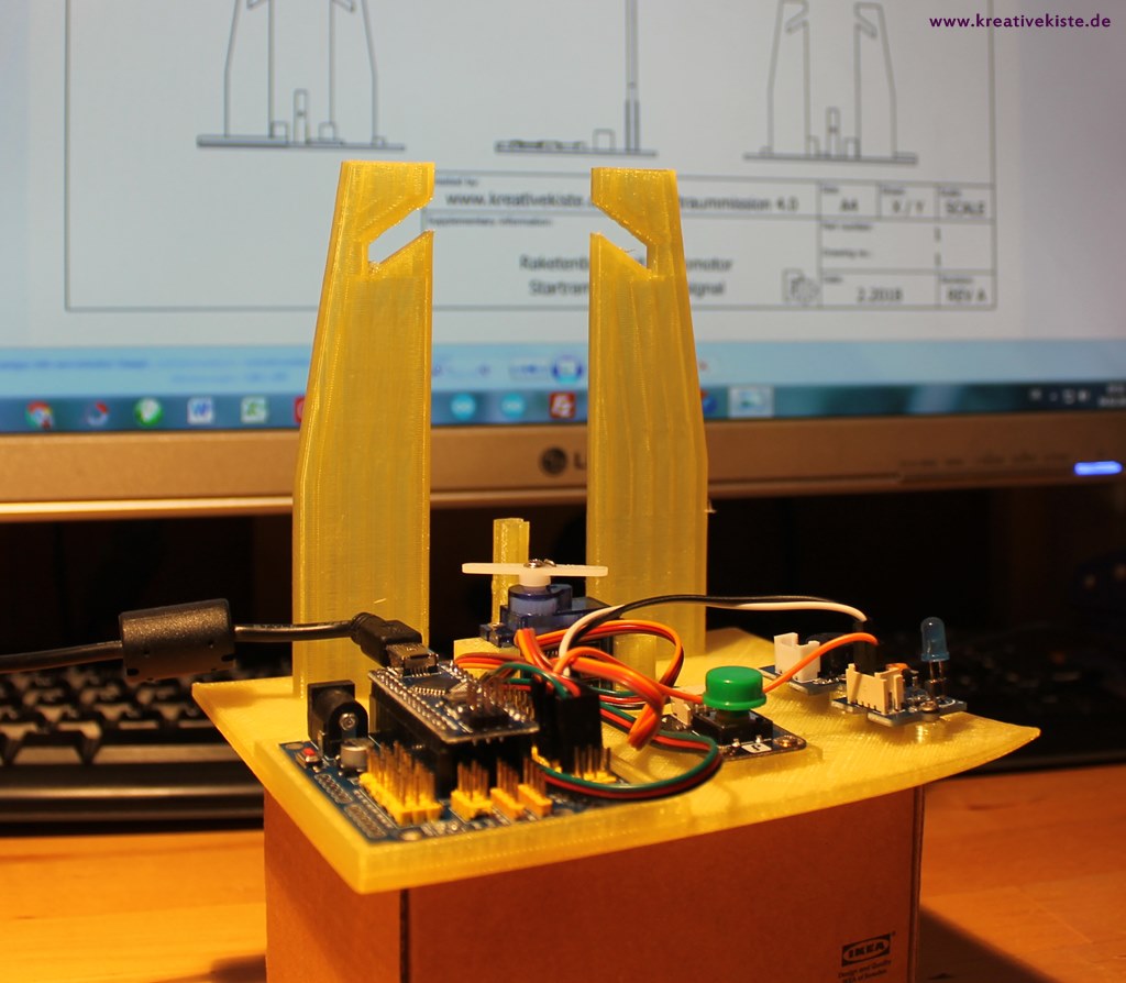 3 raketenstartrampe arduino servo motor bauen