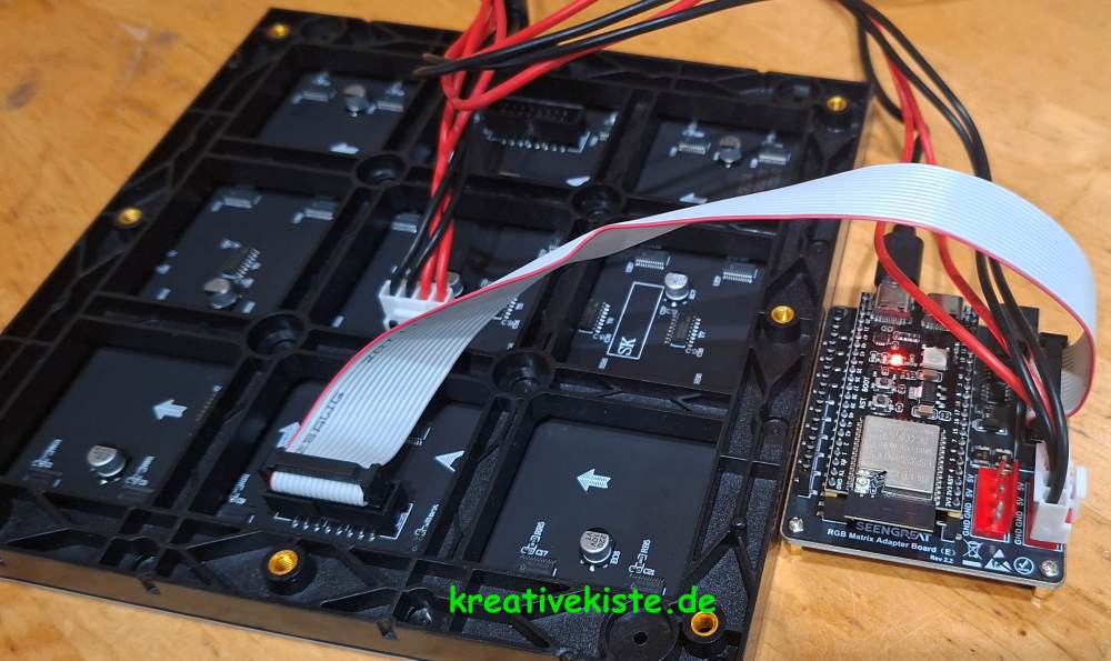 Digitales Mühle Spiel mit ESP32 und P3 LED Modul 3