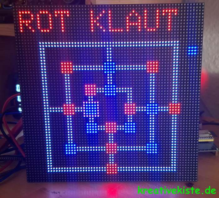 Digitales Mühle Spiel mit ESP32 und P3 LED Modul 5