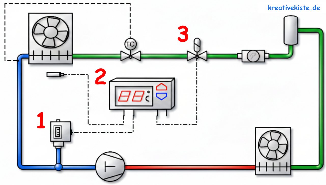 wie funktioniert die Pump Down vs. Pump Out Steuerung in Kältetechnik