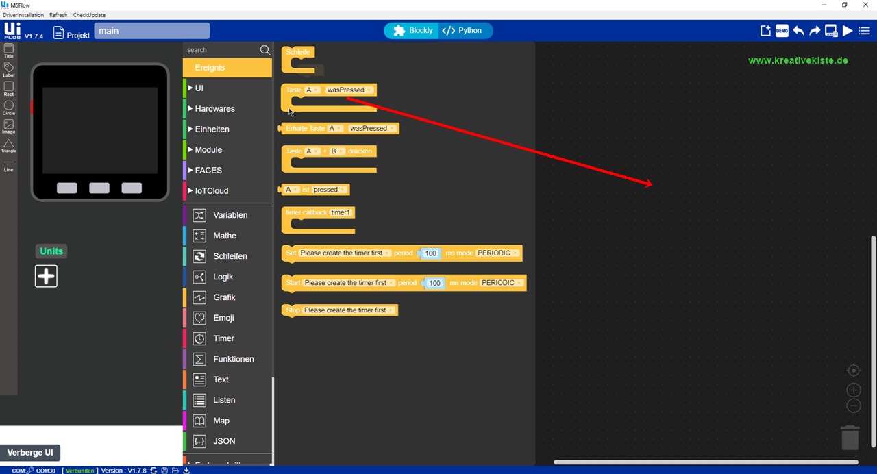 uiflow m5stack erste schritte 2