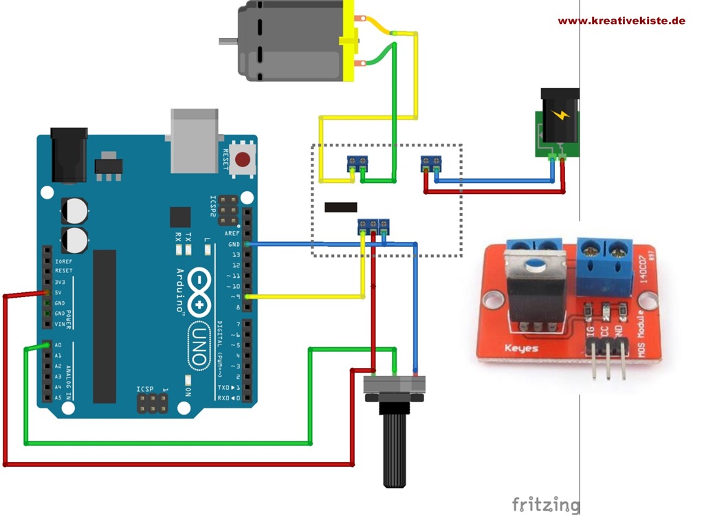 3 DC motor steuerung arduino ardublock tutorial