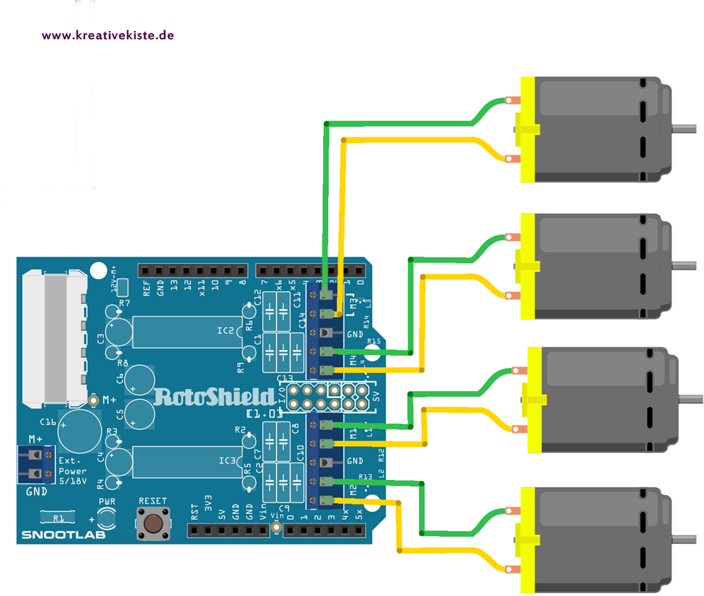 5 DC motor steuerung arduino ardublock tutorial