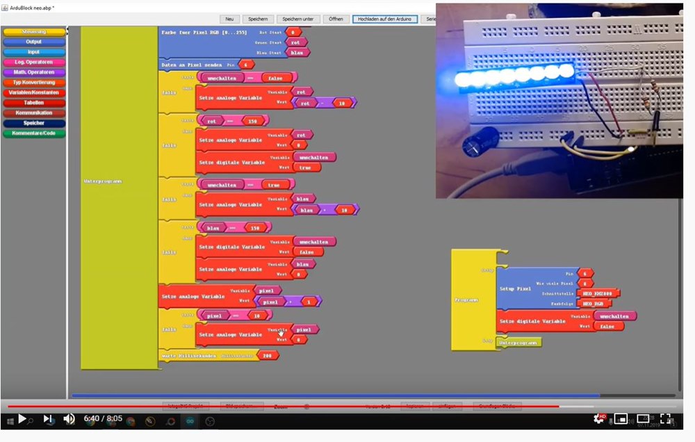 6 arduino ardublock neopixel tutorial