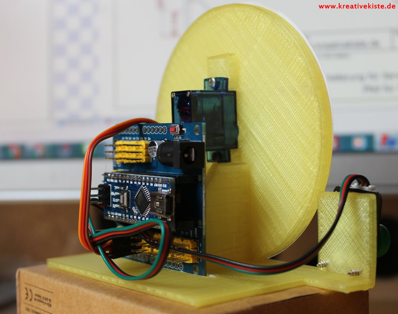 1 arduino 3D drucker gluecksrad spiel servomotor bauen