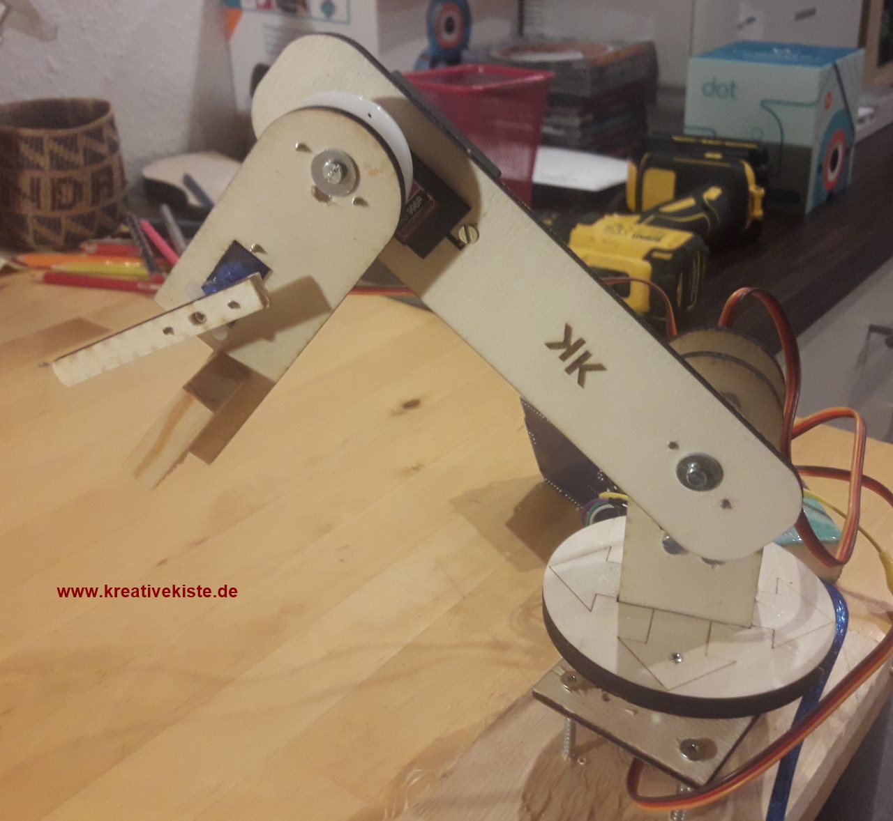 lasercut arduino roboter arm selber bauen 3
