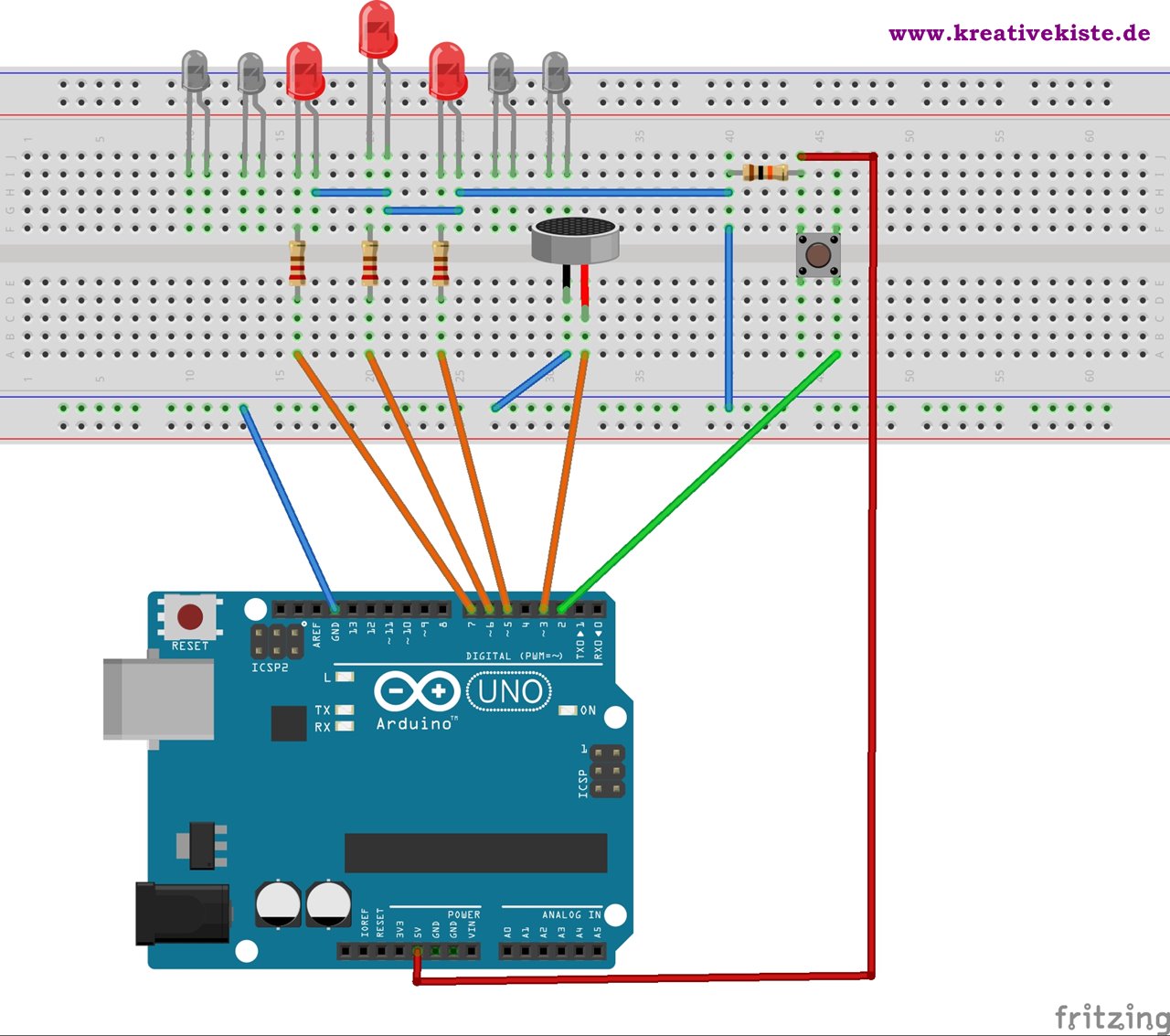 4 arduino led spiel taster anfaenger basteln