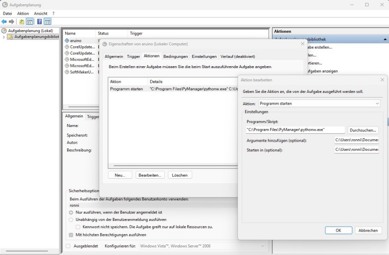 6 PC Hardware Monitor mit Uhrzeit und Temperatur über Arduino und 4 TFT