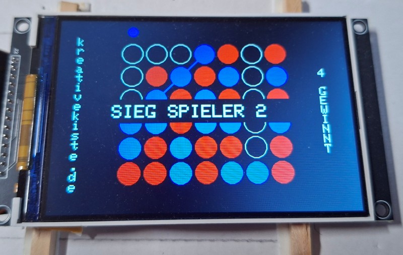 5 4 Gewinnt auf Arduino UNO Retro Gaming auf einem 4 TFT
