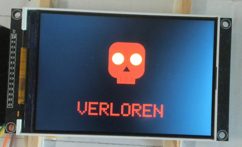 5 Heißer Draht spiel mit TFT Display für Fehler und Zeitanzeige und EKG anzeige