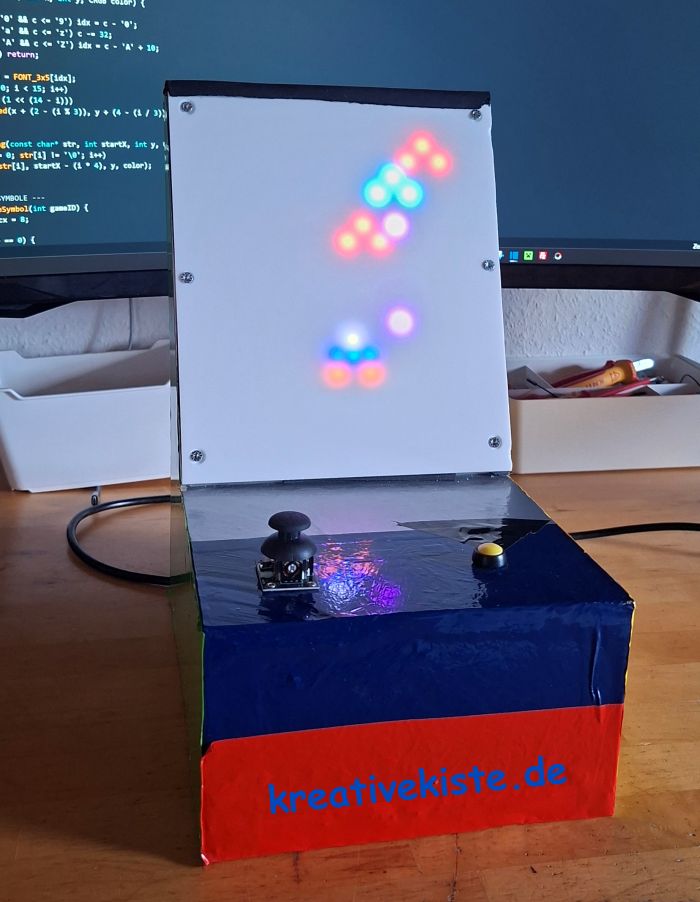 Arduino Retro Arcade Aktion im Kleinformat Die 16x16 NeoPixel Arcade Box 5