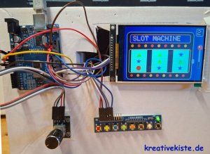 4 Arduino Neon Vegas Slot Maschine auf 4 TFT Display