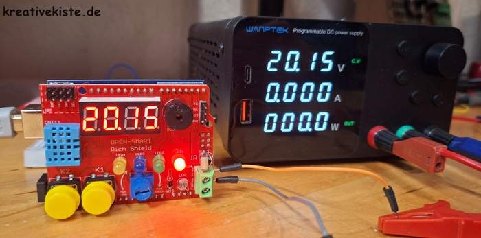 7 Batterie prüfer spannung messen projekt arduino rich shield 1