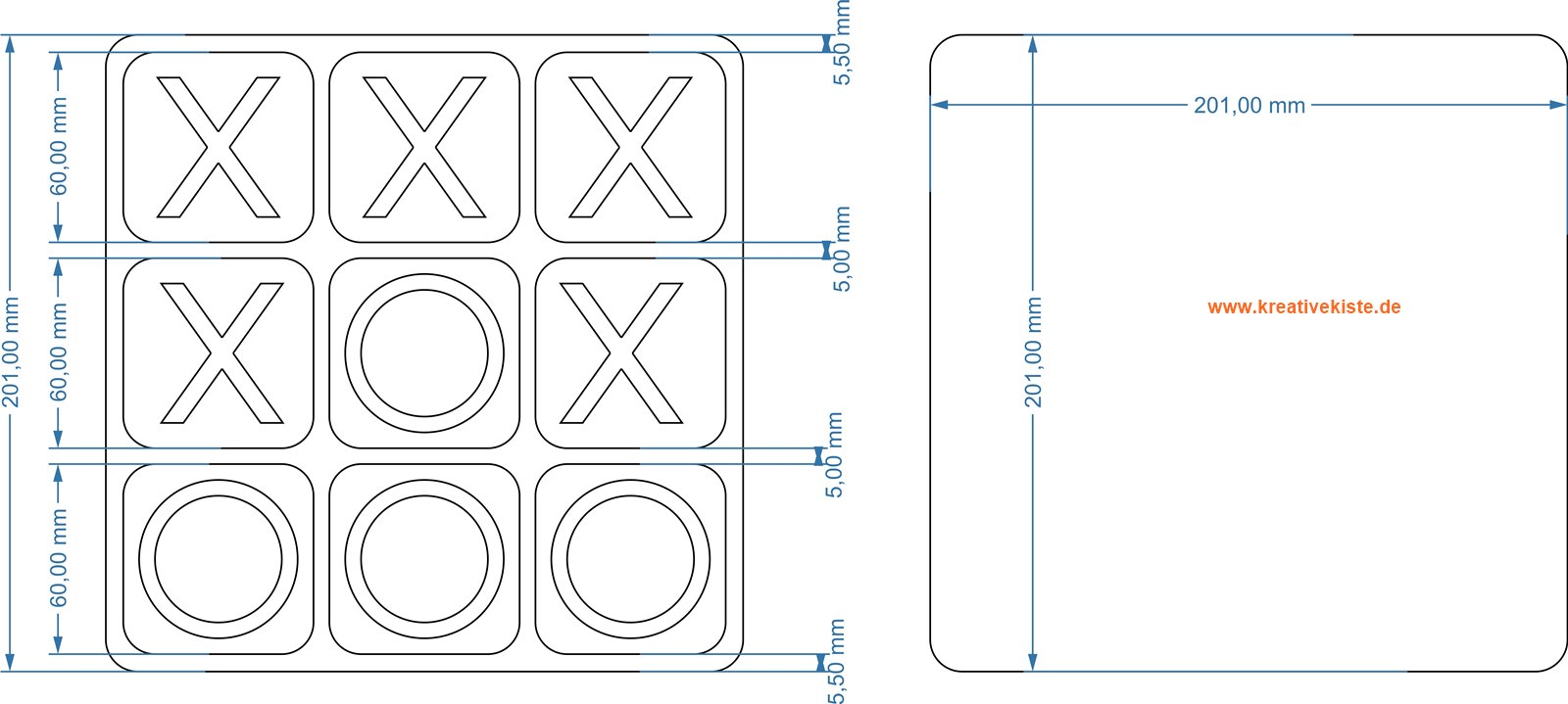 tic tac toe laubsäge vorlage