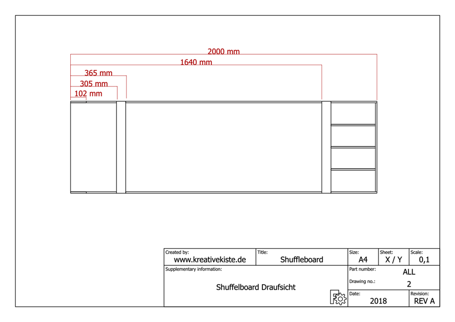 holz shuffleboard bauplan