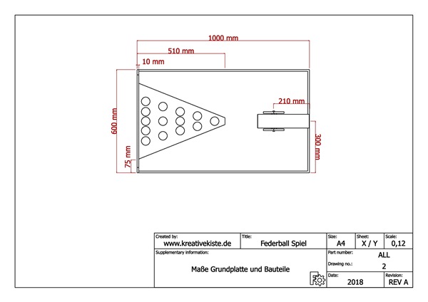 tisch federball spiel bauplan