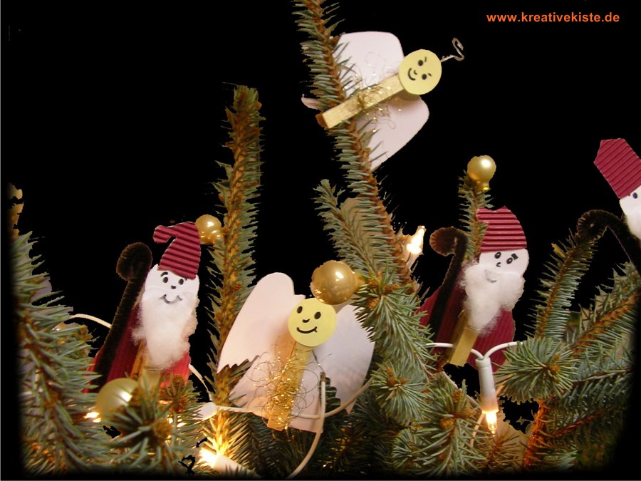 1-weihnachtsmaenner-und-Engel-aus-Waescheklammern-basteln