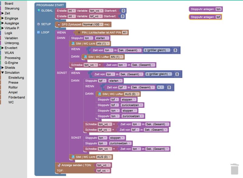 13 Blockly für Arduino moderen grafische programmierung wc ablüfter
