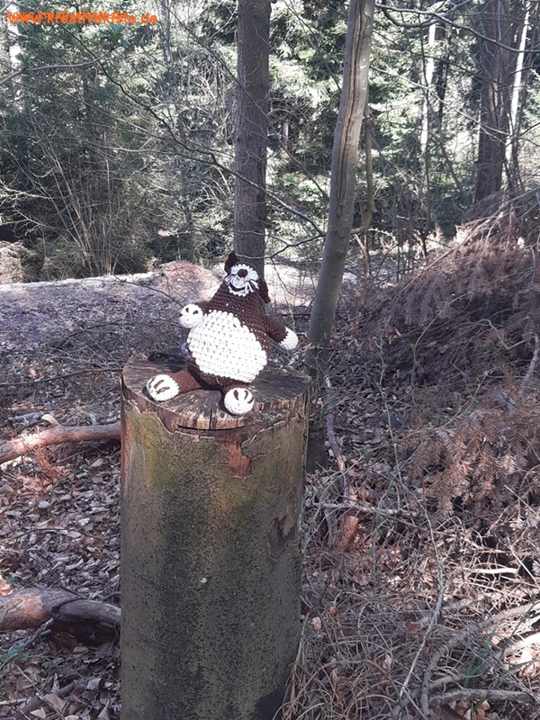 10 Pfalzgrafenweiler Häkel Tiere Waldweg Spaziergang Häkelpfad