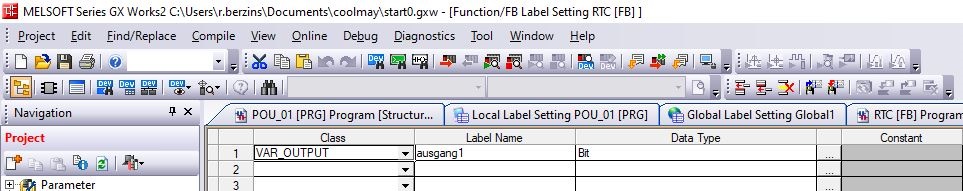 GX works 2 RTC Wochenschaltuhr mit LADDERFB und Coolmay SPSHMI programmieren 3