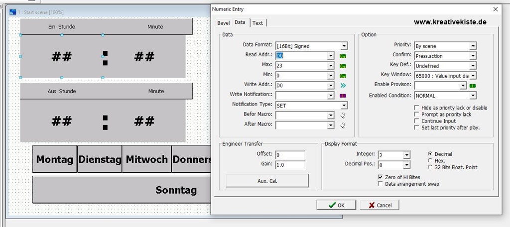 GX works 2 RTC Wochenschaltuhr mit LADDERFB und Coolmay SPSHMI programmieren 7