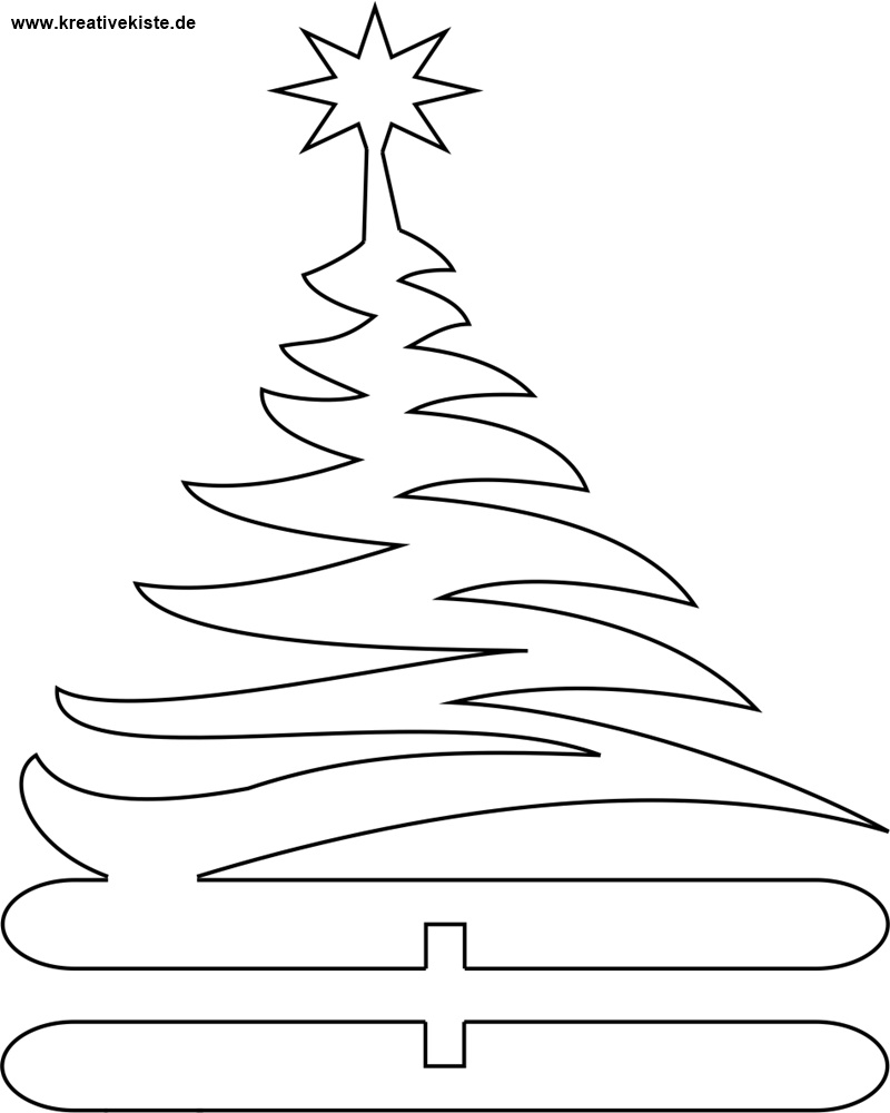 CDR SVG Vorlage Holz Weihnachtsbaum 1