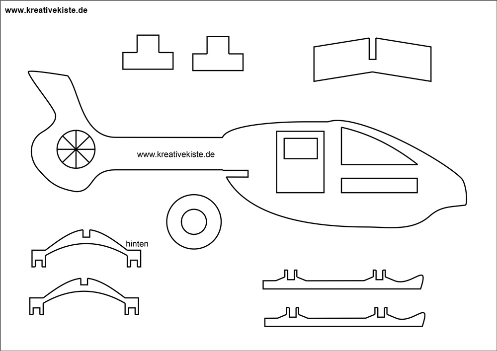 CDR SVG Vorlage Hubschrauber