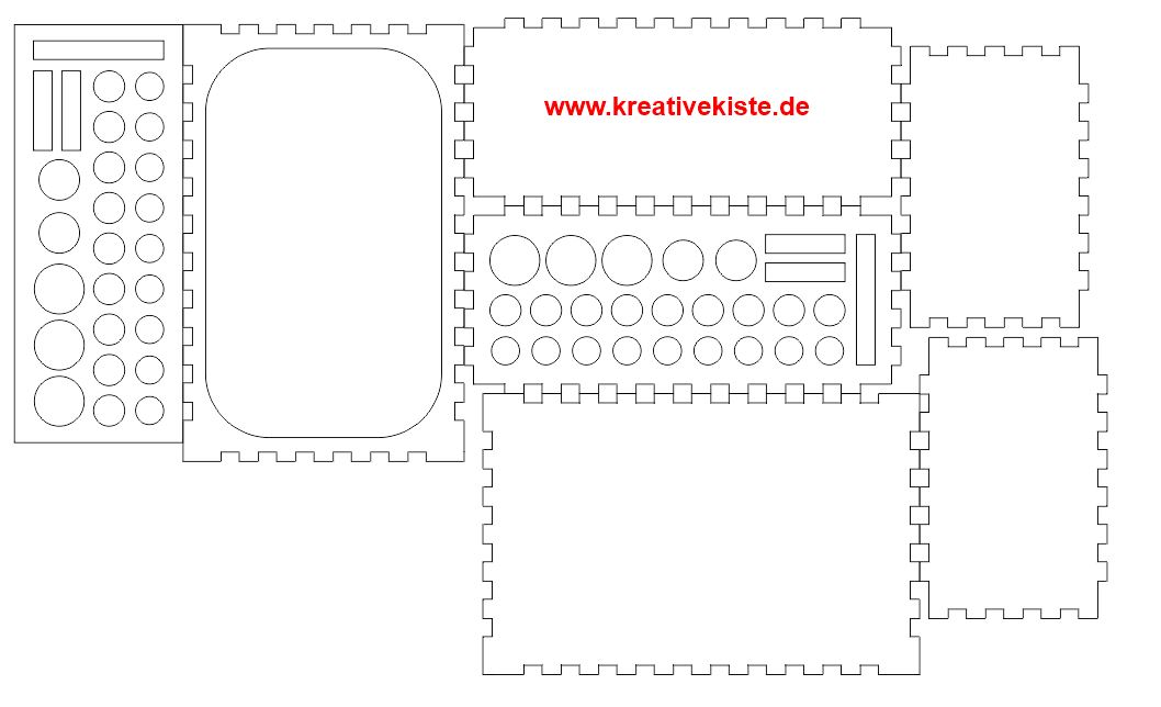 Kreative Desktop Organizer aus holz lasercutter vorlage