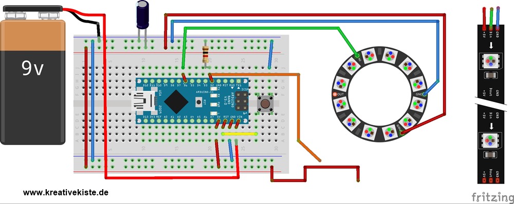 heisser draht neo pixel anzeige 12 fehler anzeige bauen