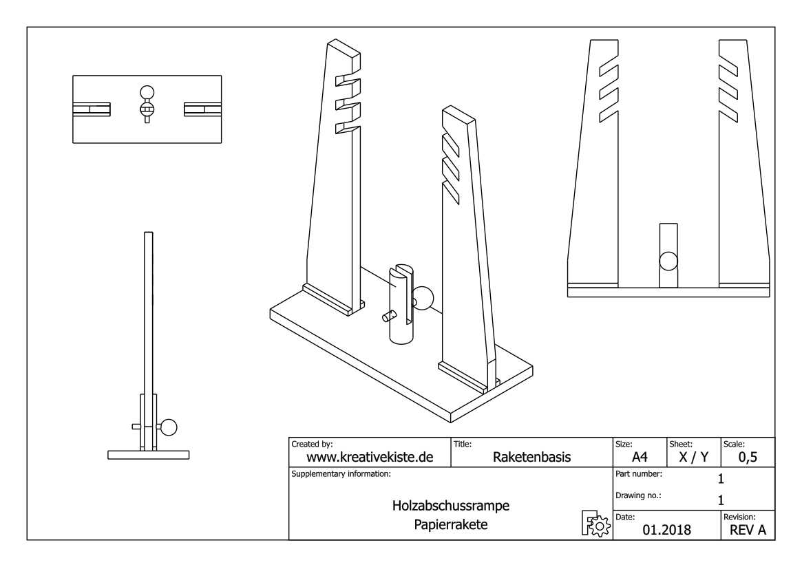 bauplan holz rakete