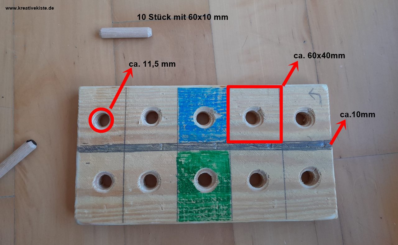 2 Fünf Linien Bastelanleitung und Spielregeln Holzbrettspiel basteln