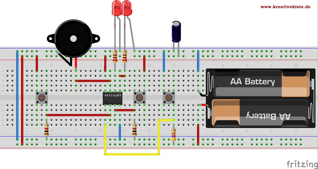 attiny buzzer spiel wer hat zuerst gedreuckt