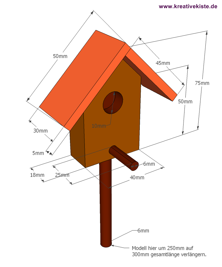 Vogelhaus modell bauanleitung